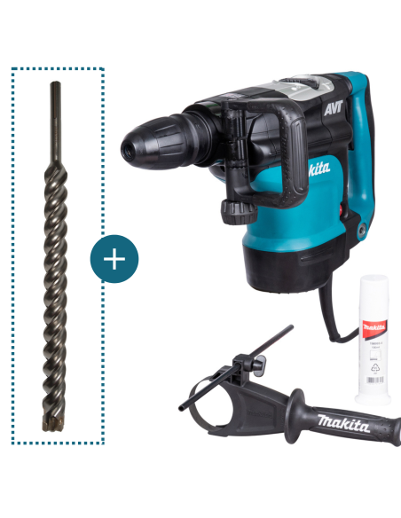 Makita HR4511C Martello demolitore Makita SDS-MAX 1.350W + trivella