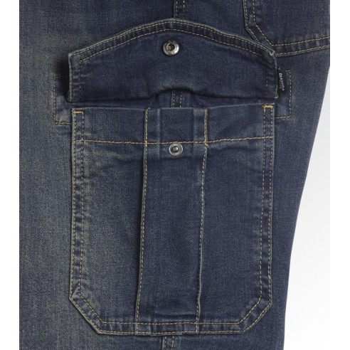 Jeans lungo stone cargo Diadora Utility blu