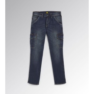 Jeans lungo stone cargo Diadora Utility blu