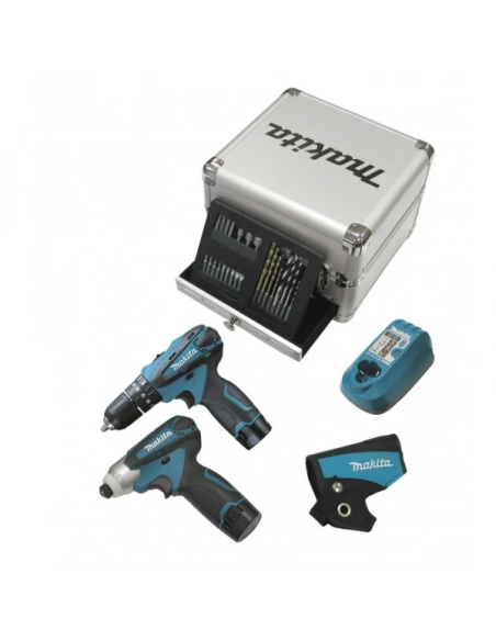Makita DK1493X1 Kit Avvitatori percussione e impulsi 10,8V con 2 Batterie