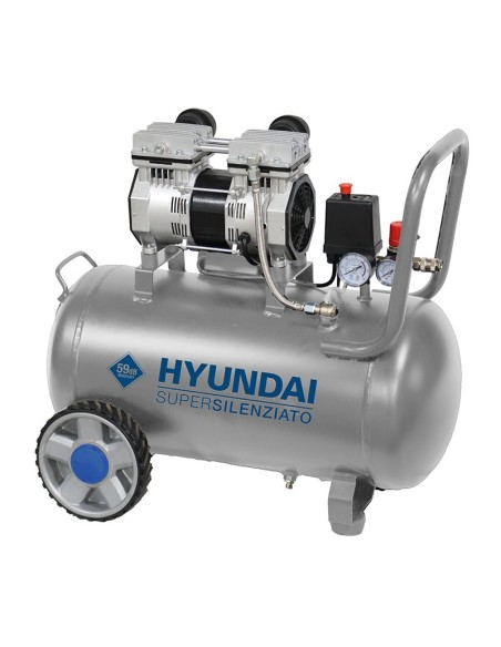 Compressore silenziato oil free cod. 65703 Hyundai, 50L, 8bar