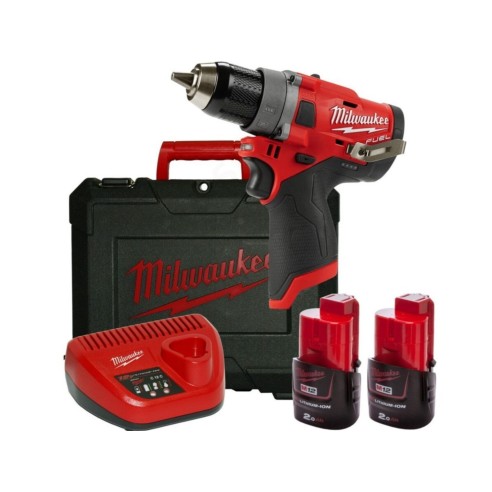 Trapano avvitatore compatto M12FDD2-202X Milwaukee, 45 Nm (con batterie 12V)