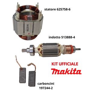 Indotto + Statore + Coppia carboncini MAKITA HR4003C - HR4013C Ricambi originali