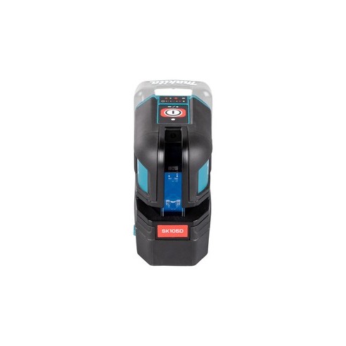 Tracciatore laser SK105DZ Makita 12V, Autolivellante IP54, raggio rosso + batteria BL1021B (12V 2.Ah) e caricabatterie DC18RE