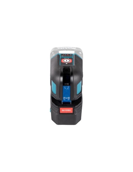 Tracciatore laser SK105DZ Makita 12V, Autolivellante IP54, raggio rosso + batteria BL1021B (12V 2.Ah) e caricabatterie DC18RE