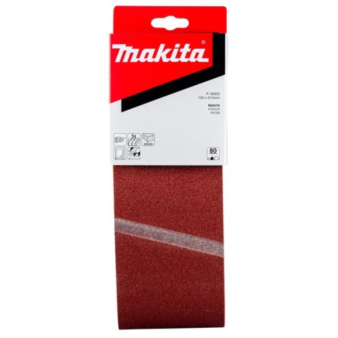 Nastro abrasivo 100x610mm, Gr.80 (5 pz.) Makita