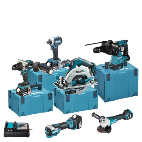Combo Kit DLX6139JX1 Makita 18V - 6 Utensili con 3 Batterie (18V 5.0Ah)