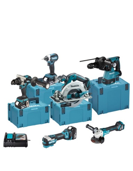 Combo Kit DLX6139JX1 Makita 18V - 6 Utensili con 3 Batterie (18V 5.0Ah)