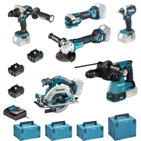 Combo Kit DLX6139JX1 Makita 18V - 6 Utensili con 3 Batterie (18V 5.0Ah)