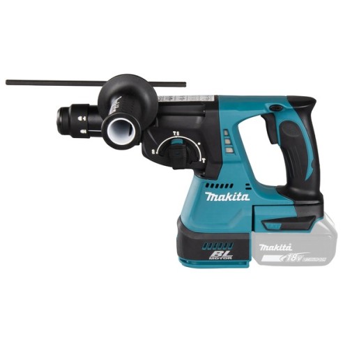 Tassellatore Sds-plus DHR243ZJ Makita 18V, 2J + Mandrino autoserrante (corpo macchina, con valigetta)