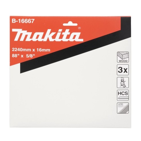 Lama HCS, 2.240x16mm 4TPI x legno (3 pz.) Makita  acc.