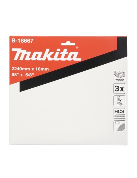 Lama HCS, 2.240x16mm 4TPI x legno (3 pz.) Makita  acc.