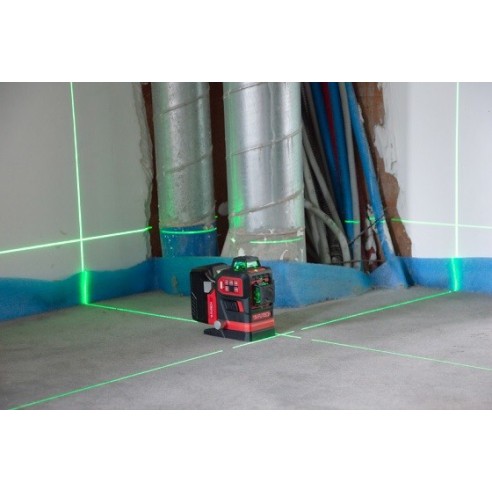 Laser raggio verde Multicross 3D 18Vmax 0363DG Futech 360°, precisione 2mm/10m, IP54