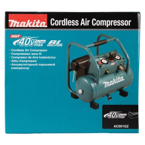 Makita AC001GZ Compressore d'aria portatile XGT 40Vmax - 9,3bar (senza batterie)