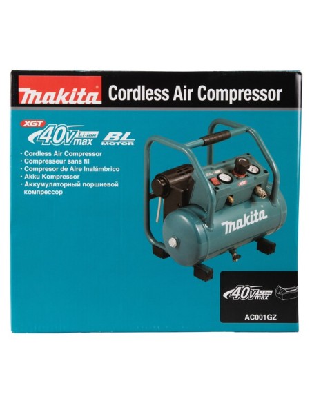 Makita AC001GZ Compressore d'aria portatile XGT 40Vmax - 9,3bar (senza batterie)