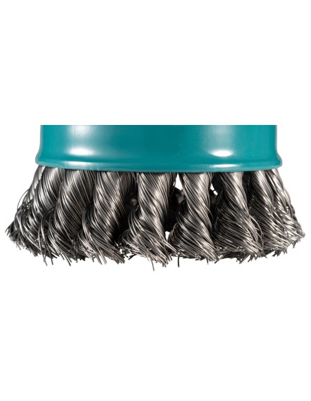 Makita D-73374 Spazzola a tazza 80 mm X-Lock a filo intrecciato per acciaio