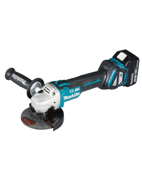 Makita DGA513RTJ Smerigliatrice angolare 18V 125/115mm con 2 batterie + carica batterie