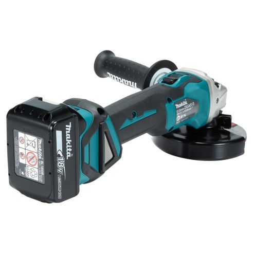 Makita DGA513RTJ Smerigliatrice angolare 18V 125/115mm con 2 batterie + carica batterie