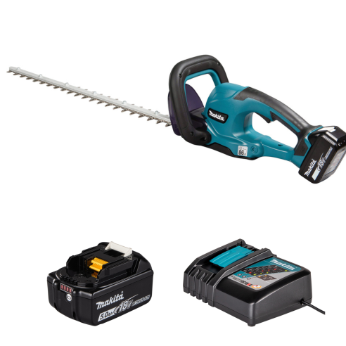 Makita DUH607RT Tagliasiepi 18V 60cm con batteria BL1850B 18V 5.0Ah + caricabatterie