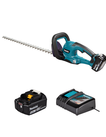 Makita DUH607RT Tagliasiepi 18V 60cm con batteria BL1850B 18V 5.0Ah + caricabatterie