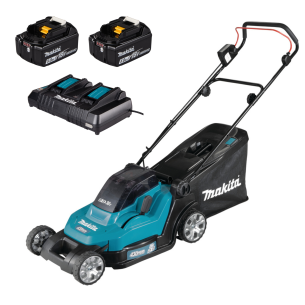 Makita DLM432PT2 Tagliaerba a batteria 36V con 2 batterie + carica batterie