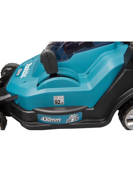 Makita DLM432PT2 Tagliaerba a batteria 36V con 2 batterie + carica batterie