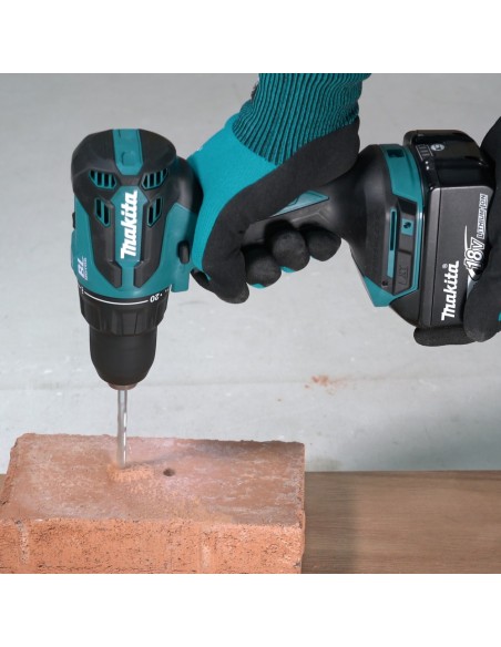 Makita DHP490RFJ Avvitatore a percussione LXT Brushless 18 V con 2 batterie e caricabatterie