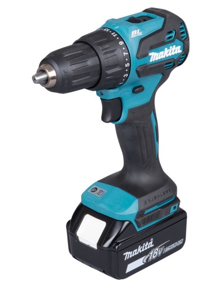 Makita DHP490RFJ Avvitatore a percussione LXT Brushless 18 V con 2 batterie e caricabatterie