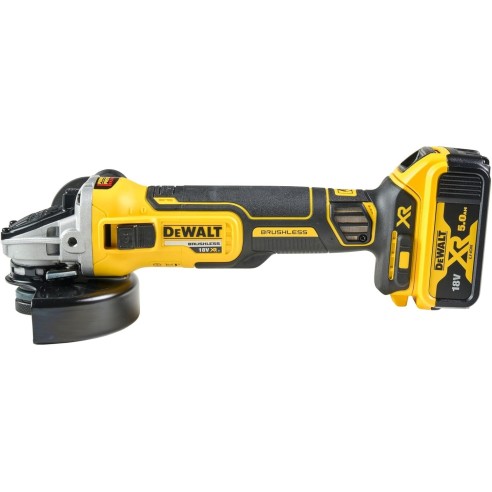 Smerigliatrice Dewalt DCG405P3-QW 18V 5Ah con batterie e carica batterie