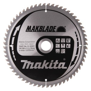 Lama MakBlade T.C.T. x legno 260x30mm 60Z Makita