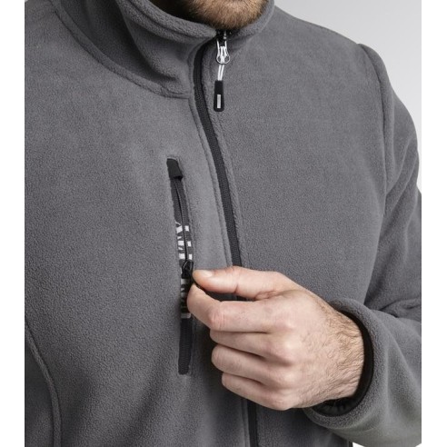 Pile full zip sweat fz Diadora Utility grigio