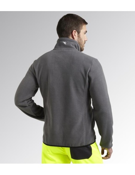 Pile full zip sweat fz Diadora Utility grigio