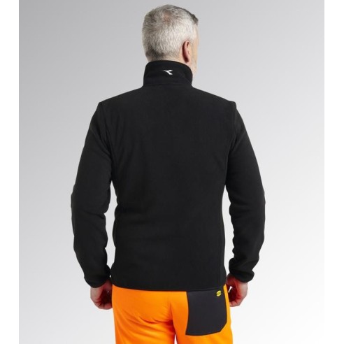 Pile full zip sweat fz Diadora Utility nero