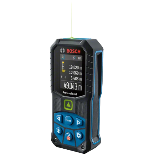 DISTANZIOMETRO LASER GLM 50-27 CG BOSCH RAGGIO VERDE - 50M - PROT. IP 65 C/ ACC. DI PROTEZ. E BA 3,7V 1.0AH     
