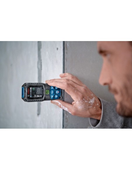 DISTANZIOMETRO LASER GLM 50-27 CG BOSCH RAGGIO VERDE - 50M - PROT. IP 65 C/ ACC. DI PROTEZ. E BA 3,7V 1.0AH     
