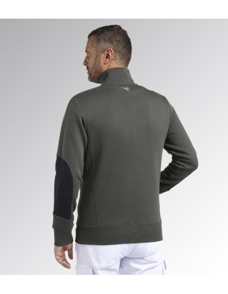 Felpa mid zip hz litework Diadora Utility verde timo