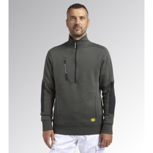 Felpa mid zip hz litework Diadora Utility verde timo