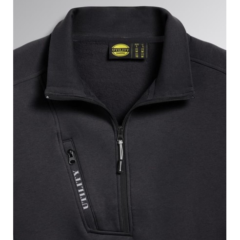 Felpa mid zip hz litework Diadora Utility nero