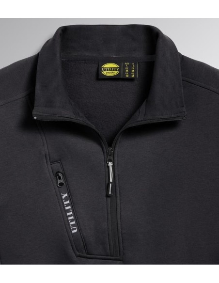 Felpa mid zip hz litework Diadora Utility nero