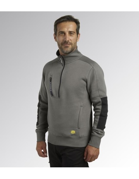 Felpa mid zip hz litework Diadora Utility grigio