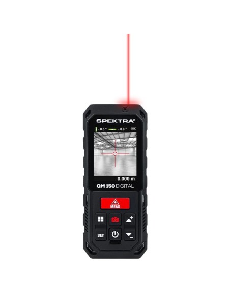 Misuratore laser digitale QM 150 Spektra, raggio rosso, portata 150m