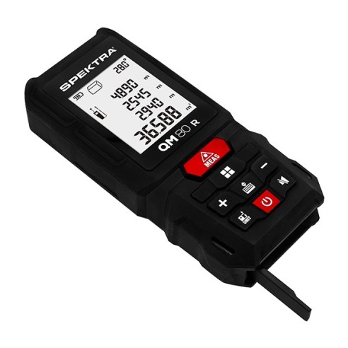 Misuratore laser QM 80 R Spektra, raggio rosso, portata 80m