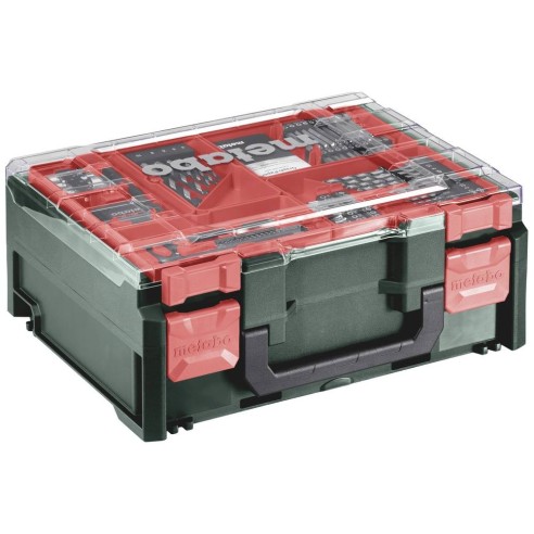 SET MOBILE 18V: AVVITATORE SB 18 L METABO 25/50Nm C/ x2 BATT. (18V 2.0AH) + CARICABATT. + ACCESSORI                     (P.V.)