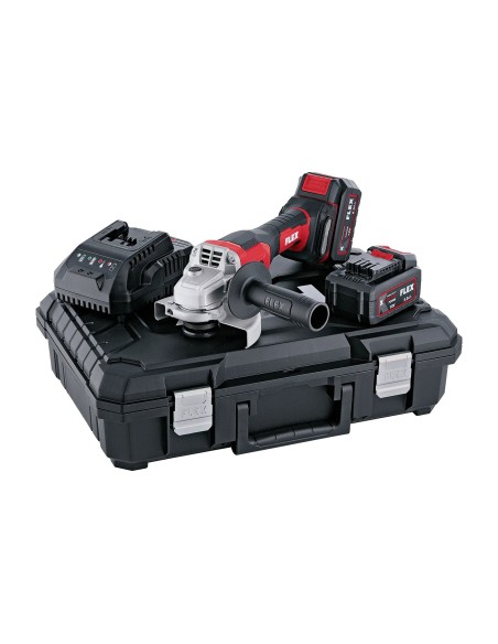 SMERIGLIATRICE ANGOL. L 125 18.0-EC LD/5.0 SET FLEX 18V - 10.000g/min C/ 2BATT. (18V 5.0AH) + CARICABATT.