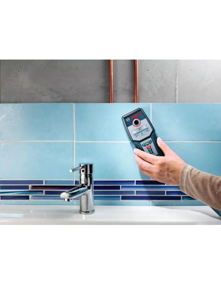 RILEVATORE GMS 120 BOSCH - PROF. RILEVAM. MAX 120MM - OGGETTI: MET. FERROSI (FERRO) + MET. NON FERROSI (RAME) + CAVI + SOTTOSTRU