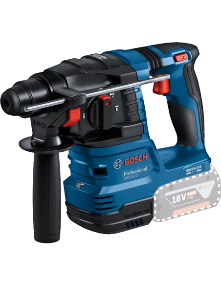 Tassellatore Gbh 18v-22 Bosch Sds-Plus 1.9j  c/2 batterie (18v- 4.0Ah)+caricabatterie  - Ø fori calcestruzzo 4-22mm