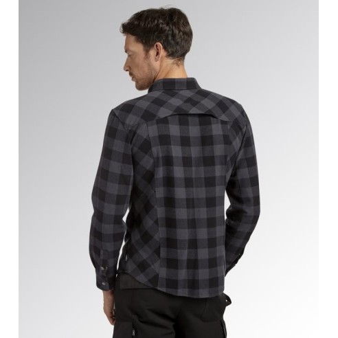 Camicia check cortina Diadora Utility nero-antracite