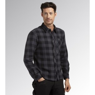 Camicia check cortina Diadora Utility nero-antracite 2