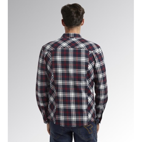 Camicia check cortina Diadora Utility blu-rosso