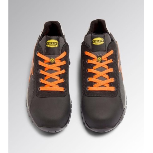 Scarpa bassa glove net S3 Diadora Utility grigio/arancio